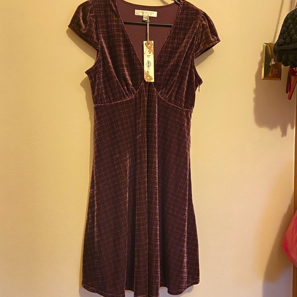 Purple Velvet Dress